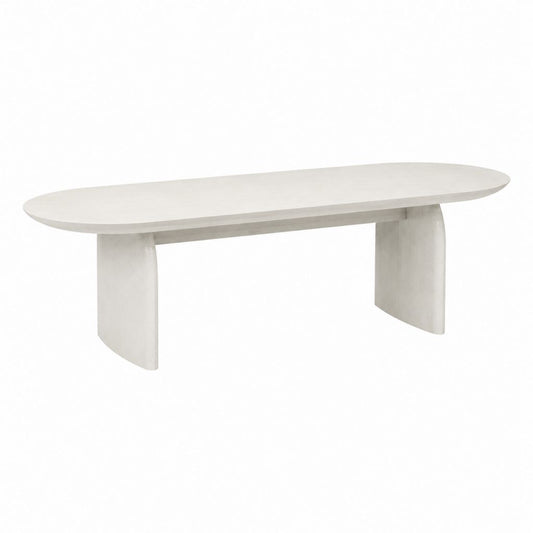 Couchtisch Beige MDF Travertinoptik Oval 120 x 60 x 40 cm