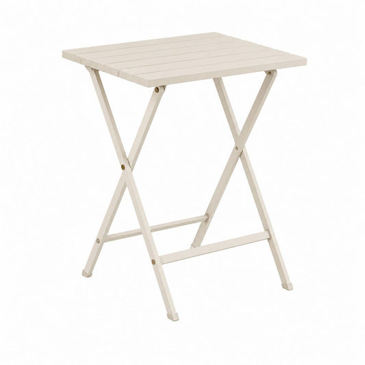 Klapptisch Gartentisch Weiß Aluminium quadratisch 70 x 70 x 74 cm