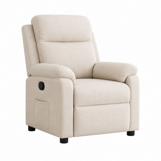 Relaxsessel mit manueller Liegefunktion Beige Polyester 85 x 90 x 103 cm